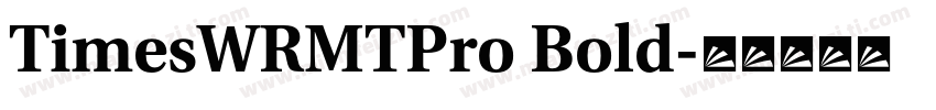 TimesWRMTPro Bold字体转换